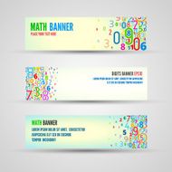 Vector banners from numbers