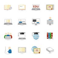 Online Education Icon Flat N2