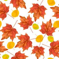 Autumn leaves seamless pattern N9