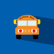 school bus flat icon vector illustration eps10 N2