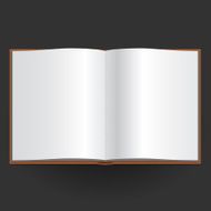 Vector blank open book