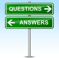 Questions and answers sign concept