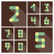 Numbers Icons set Vector flat design