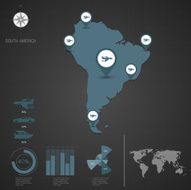 South America map Illustration N2