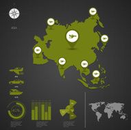 Asia map Illustration N2