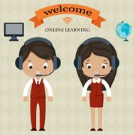 Online learning welcome board