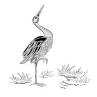 Stork vintage engraving vector