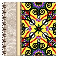 design of spiral ornamental notebook cover N5