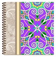 design of spiral ornamental notebook cover N7