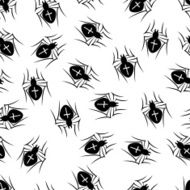 Spider seamless vector pattern