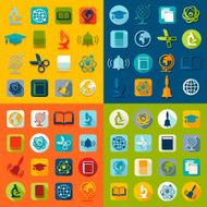 Set of education flat icons N57