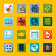 Set of education flat icons N58