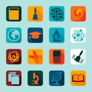 Set of education flat icons N59