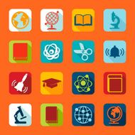 Set of education flat icons N60