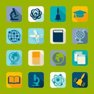 Set of education flat icons N61
