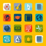 Set of education flat icons N62