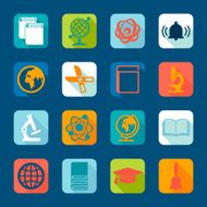 Set of education flat icons N63