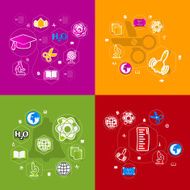Education sticker infographic N126