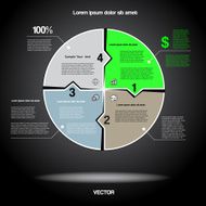 Diagram infographic for business project template with text areas