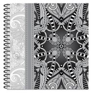 grey design of spiral ornamental notebook cover