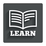 Learn Book sign icon Education symbol