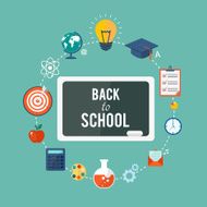 Back to school flat illustration N3