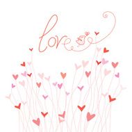Card with an inscription love