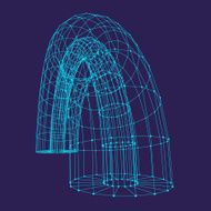 Abstract connection points and lines 3d vector Illustration