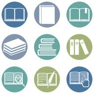 Vector Set of Books Icons