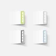 realistic design element ruler N19
