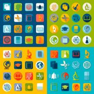 Set of education flat icons N65