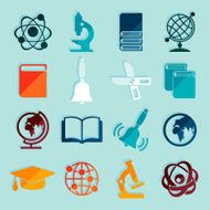 Set of education flat icons N67