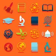 Set of education flat icons N68