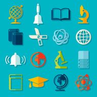 Set of education flat icons N69