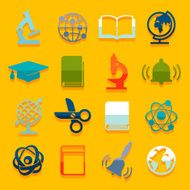Set of education flat icons N71