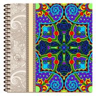 design of spiral ornamental notebook cover N12