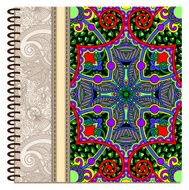 design of spiral ornamental notebook cover N13