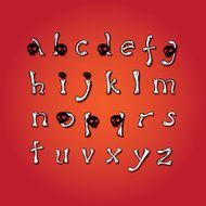 Lowercase Bone alphabeth