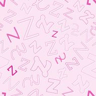 seamless pattern with character Z