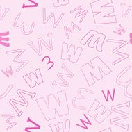 seamless pattern with character W