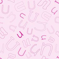 seamless pattern with character U