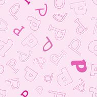 seamless pattern with character P