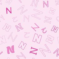 seamless pattern with character N