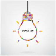 Creative light bulb symbol