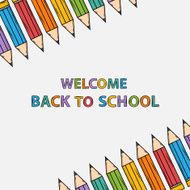 Welcome back to school bacground with text