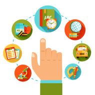 Education hand concept N2