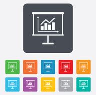 Presentation billboard sign icon Diagram symbol N12