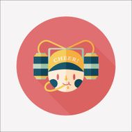 sport fan flat icon with long shadow eps10 N16