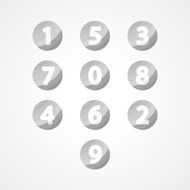 Numbers set web icon