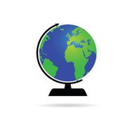 globe of the world color vector